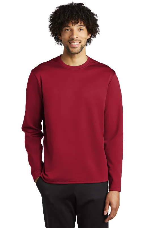 Sport-Tek Mens Moisture Wicking Fleece Crewneck Sweatshirt - Deep Red