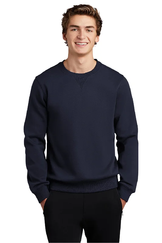 Sport-Tek Mens Shrink Resistant Fleece Crewneck Sweatshirt - True Navy Blue