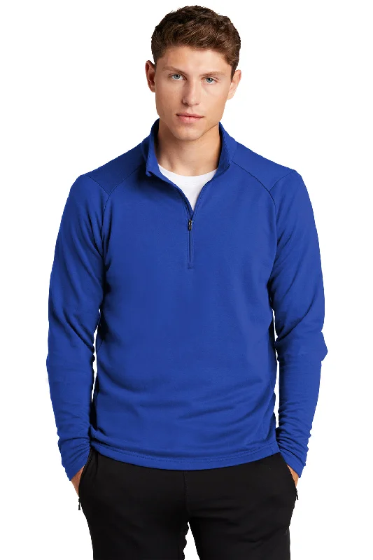 Sport-Tek Mens French Terry 1/4 Zip Sweatshirt - True Royal Blue