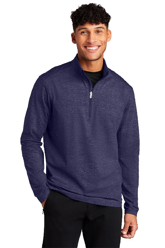 Sport-Tek Mens Sport-Wick Moisture Wicking 1/4 Zip Sweatshirt - True Navy Blue