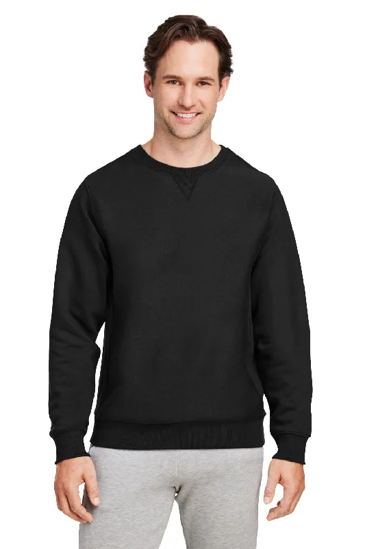 Team 365 Mens Zone HydroSport Water Resistant Crewneck Sweatshirt - Black