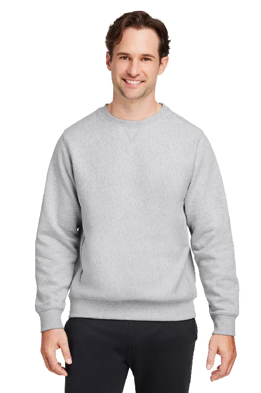 Team 365 Mens Zone HydroSport Water Resistant Crewneck Sweatshirt - Heather Grey