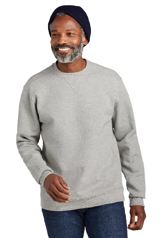 Volunteer Knitwear Mens USA Made Chore Fleece Crewneck Sweatshirt - Heather Grey